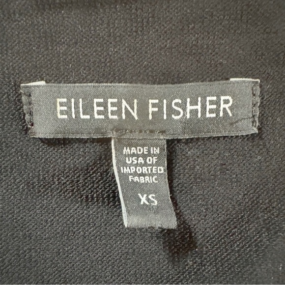 EILEEN FISHER Blazer Womens X-Small Black 3 Button Lined Scoop Neck Overcoat EUC - Picture 5 of 12